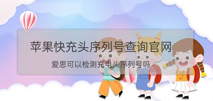 苹果快充头序列号查询官网 爱思可以检测充电头序列号吗？